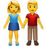 Мужчина и женщина (Пара держится за руки)