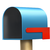 Открытый почтовый ящик с опущенным флажком (Открытый почтовый ящик)