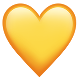 Смайл желтое сердце
