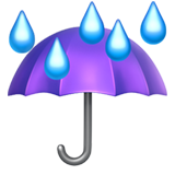 Зонт под дождем (Зонтик с каплями дождя)