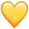 Жёлтое сердце Эмоджи