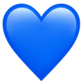 Голубое сердце Эмоджи