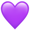 Пурпурное сердце Эмоджи