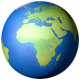 Европа и Африка на земном шаре