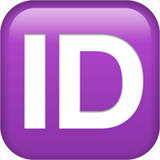 Значок «идентификация» (Квадрат ID)