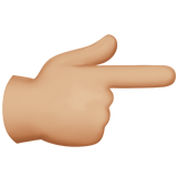 Указатель палец вправо (светло-коричневый тон)