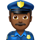 Офицер полиции (темно-коричневый тон)