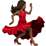 Танцующая женщина (темно-коричневый тон)