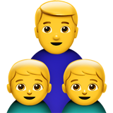 Семья: мужчина, мальчик, мальчик
