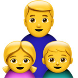 Семья: мужчина, девочка, мальчик