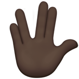 Рука с соединёнными пальцами (черный тон)