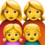 Семья из двух женщин с одной девочкой и одним мальчиком