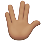 Рука с соединёнными пальцами (оливковый тон)