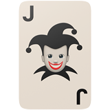 Игральная карта чёрный джокер (Игральные карты черный Джокер)
