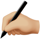 Пишущая рука (светло-коричневый тон)