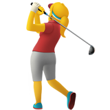 Женщина играет в гольф